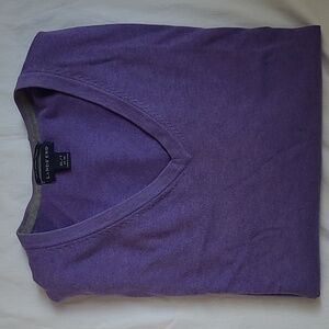 Lands' End Men's Tall Fine Gauge Supima Cotton V-Neck Sweater